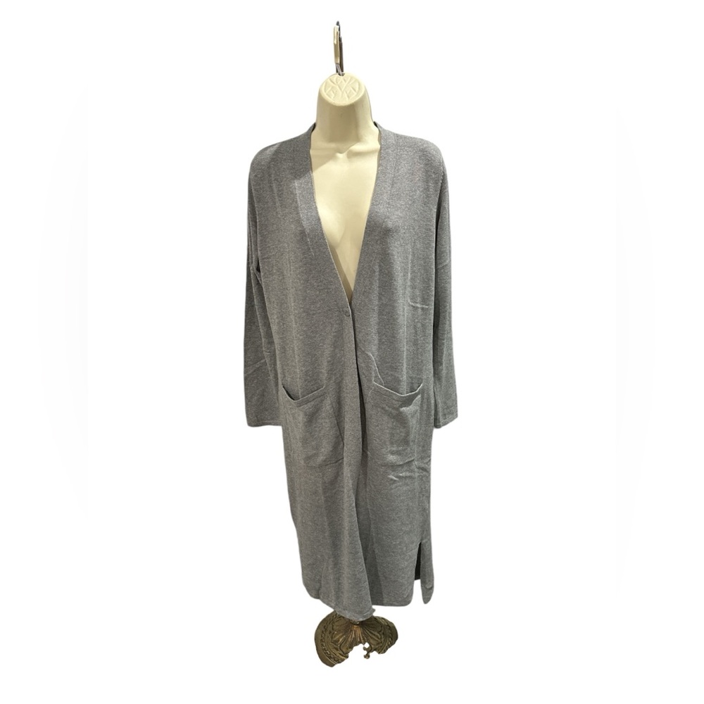 NWT Anybody Long Cardigan Pockets Seawool‎ Gray Women’s Size Small